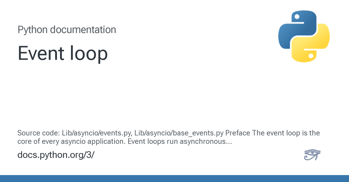 The asyncio Event Loop: One Thread, Many Tasks