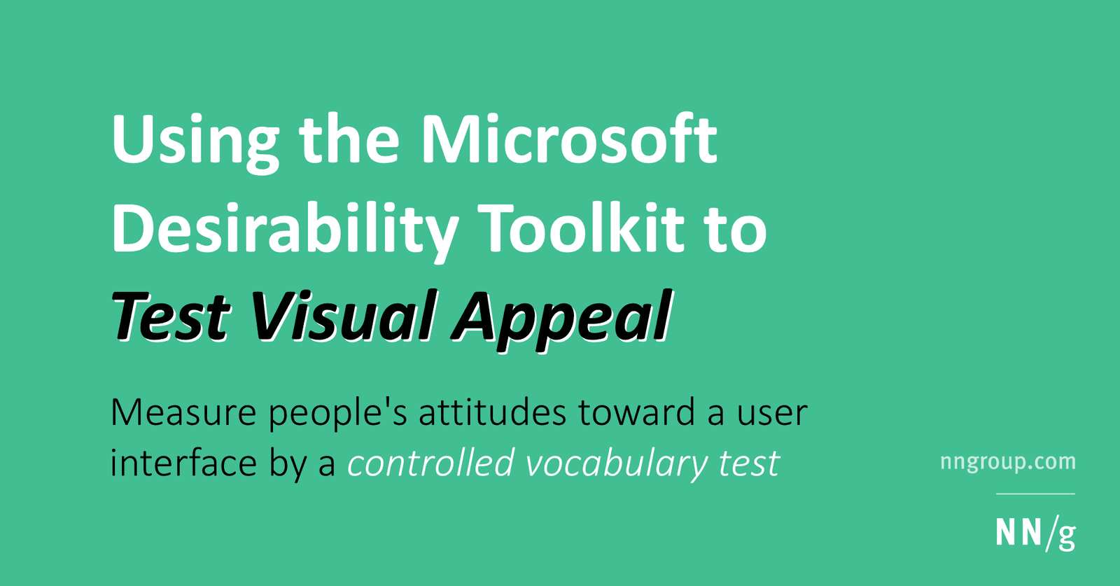 Desirability Testing: Quantifying User Feelings