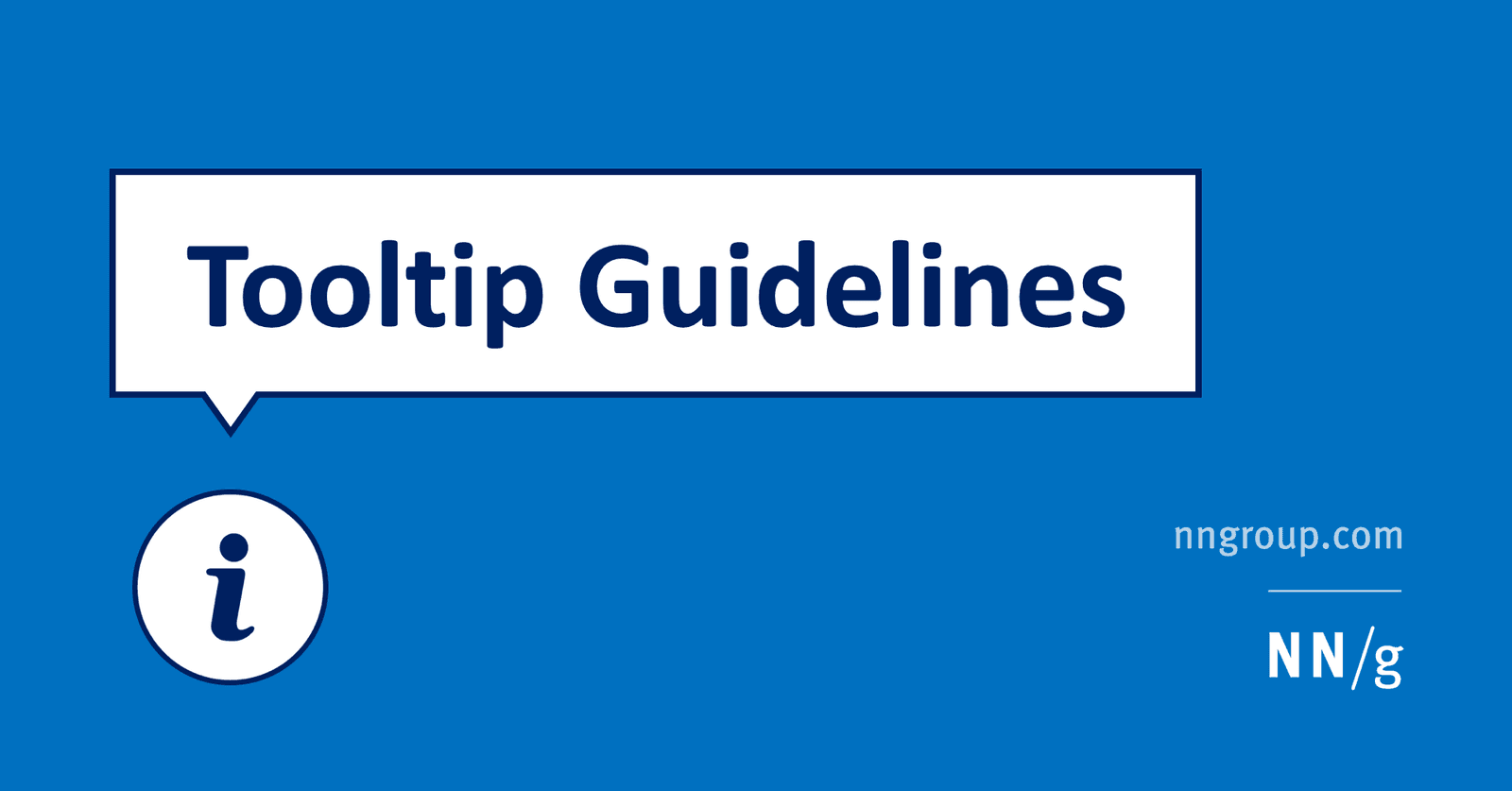 Tooltips: For Optional Hints, Not Critical Info