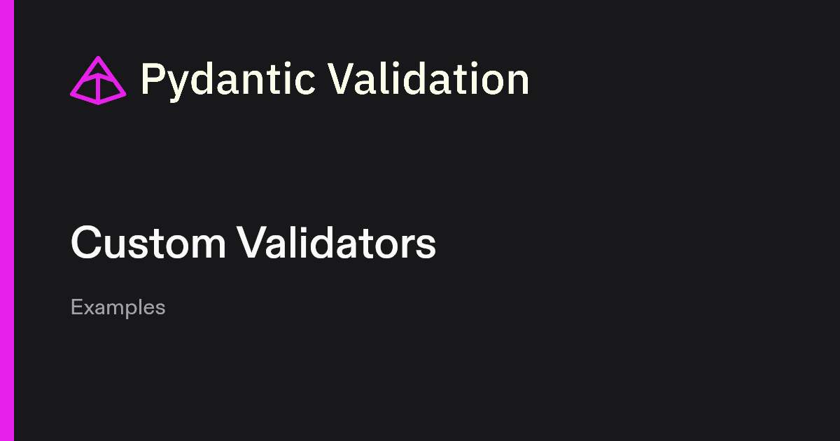 Implement a custom validator for a single Pydantic model field