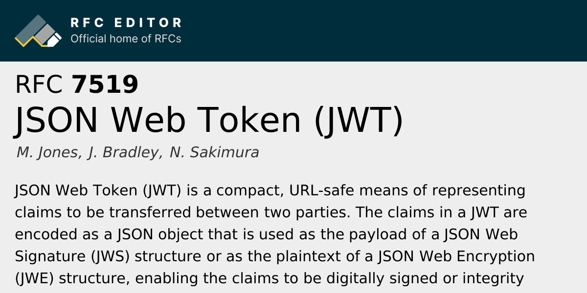 What are the three components of a JWT?