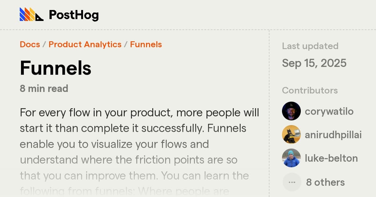 How do you track events and calculate funnel drop-off?