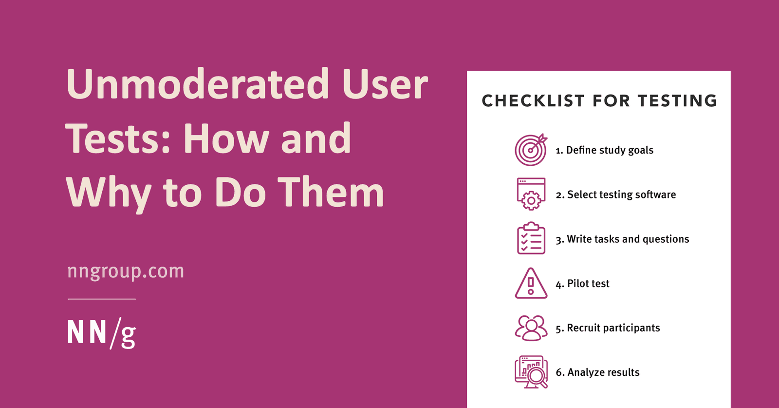 Describe the technical setup and trade-offs of large-scale unmoderated checkout usability testing